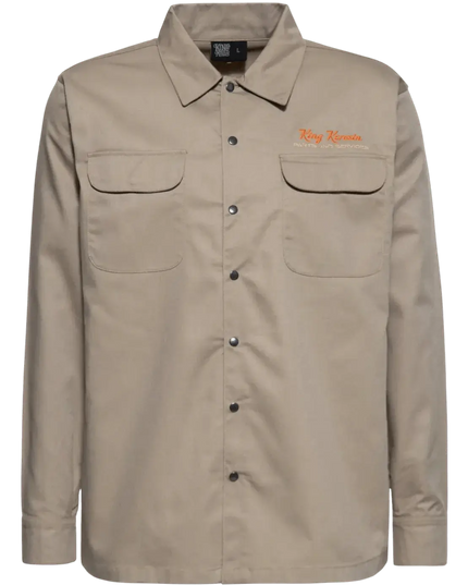 worker blouse "Steel Beast" khaki - Rok&Billie, The Unique Rebel Boutique