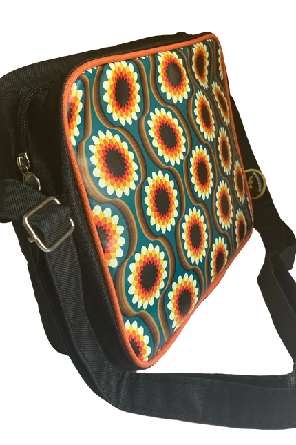KUNSTBOER MEDIUM SHOULDERBAG FLOWERS BLACK